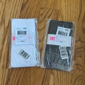 Girls tights bundle: navy and white